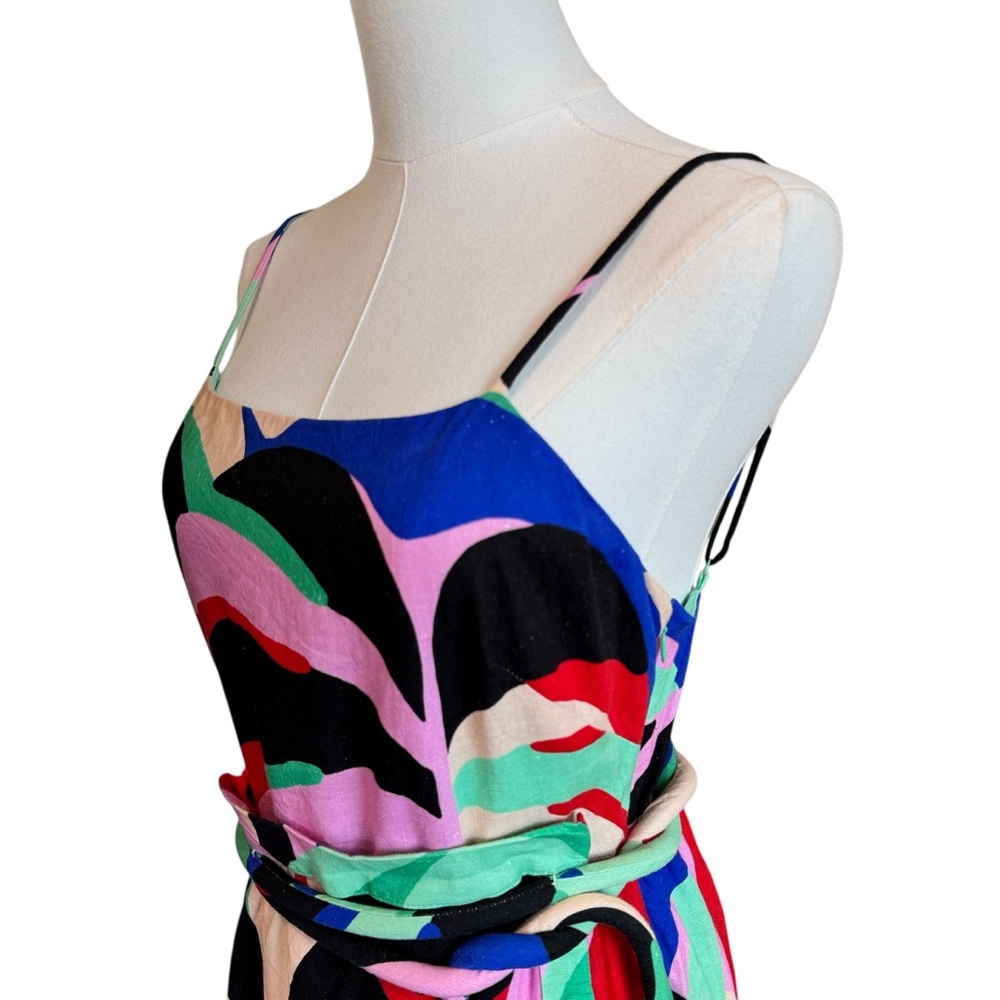 FARM Rio Multicolor Abstract Print Mini Dress - Red, Blue, Green, Black - Picture 7 of 16